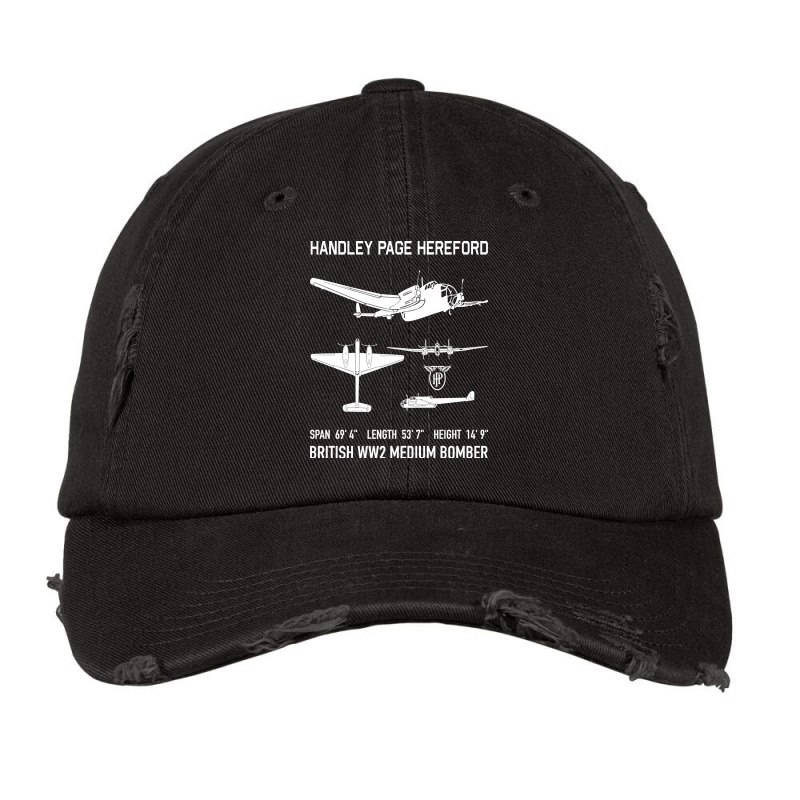 Handley Page Hereford Bomber British Ww2 Plane Cutout Silhouettes Gift Vintage Cap by Kanmosrin52 | Artistshot