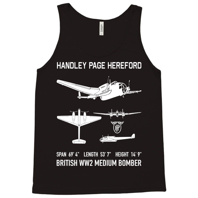 Handley Page Hereford Bomber British Ww2 Plane Cutout Silhouettes Gift Tank Top by Kanmosrin52 | Artistshot