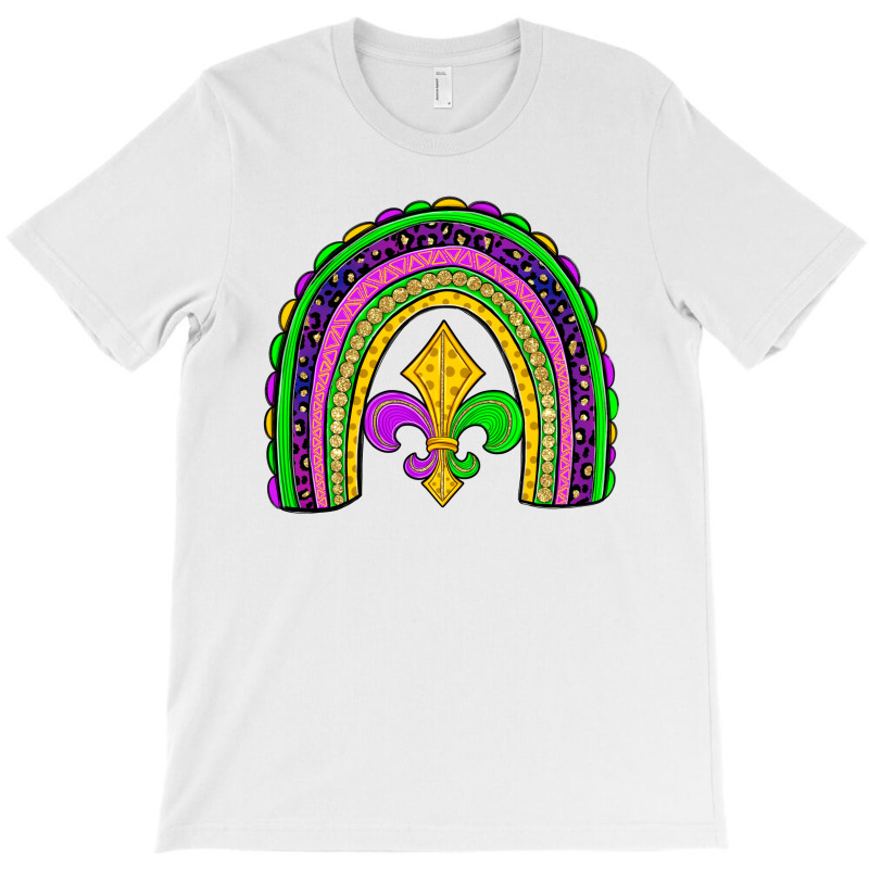 Mardi Gras Fleur De Lis Rainbow T-shirt | Artistshot