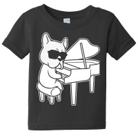 Piano Gifts T  Shirt Pianist Piano Player Dog With Piano T  Shirt Baby Tee | Artistshot