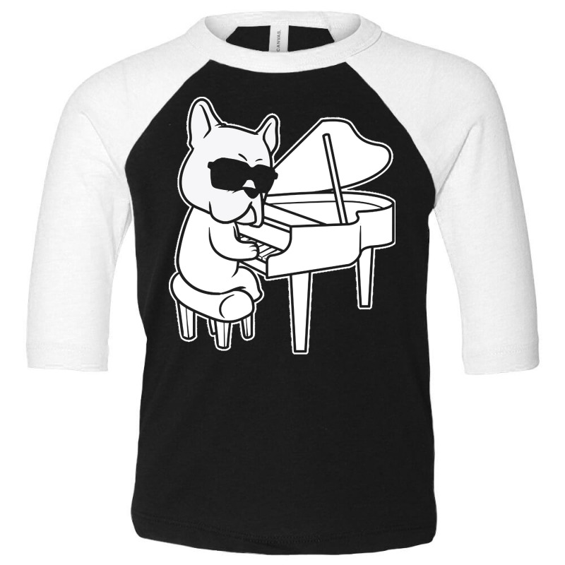 Piano Gifts T  Shirt Pianist Piano Player Dog With Piano T  Shirt Toddler 3/4 Sleeve Tee | Artistshot