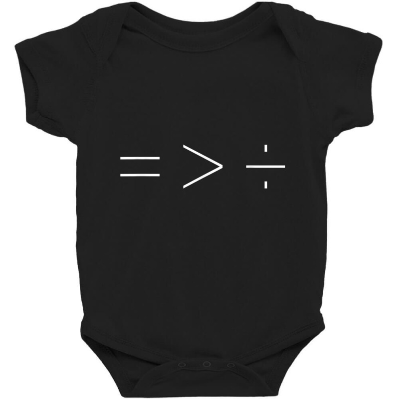 Equality Is Greater Than Division Simple Equation T Shirt Baby Bodysuit by cm-arts | Artistshot