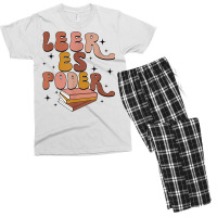 Leer Es Poder Groovy Spanish Teacher Bilingual Maestra T Shirt Men's T-shirt Pajama Set | Artistshot