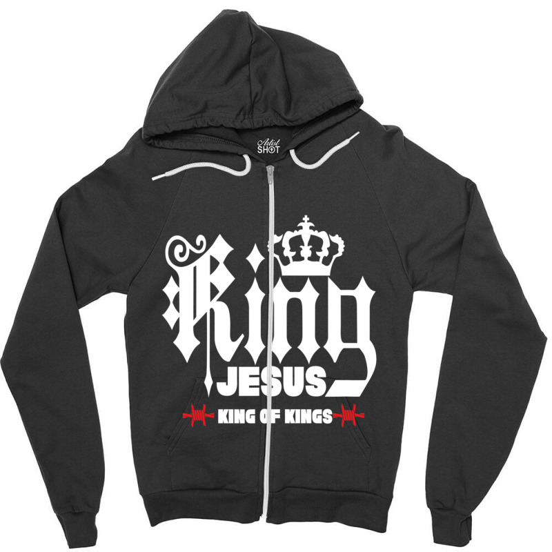 Jesus King Of Kings Christian Christmas Zipper Hoodie | Artistshot