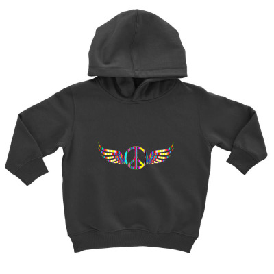 Vintage Peace And Love Old Fashion Colors T-shirts Toddler Hoodie Designed By Arnaldo Da Silva Tagarro