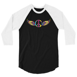 Vintage Peace and Love Old Fashion Colors T-Shirts 3/4 Sleeve Shirt | Artistshot