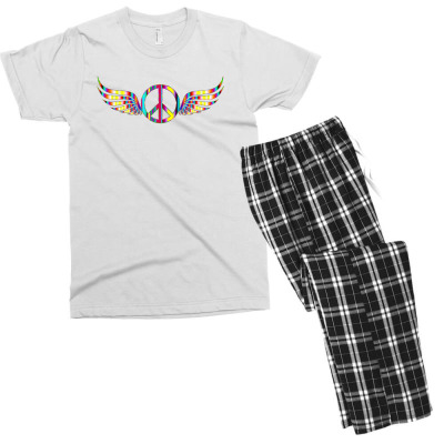 Vintage Peace And Love Old Fashion Colors T-shirts Men's T-shirt Pajama Set Designed By Arnaldo Da Silva Tagarro