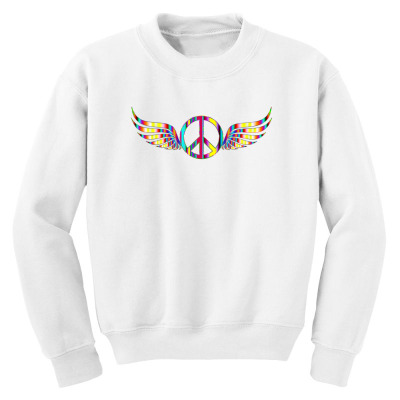 Vintage Peace And Love Old Fashion Colors T-shirts Youth Sweatshirt Designed By Arnaldo Da Silva Tagarro