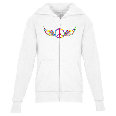 Vintage Peace And Love Old Fashion Colors T-shirts Youth Zipper Hoodie Designed By Arnaldo Da Silva Tagarro