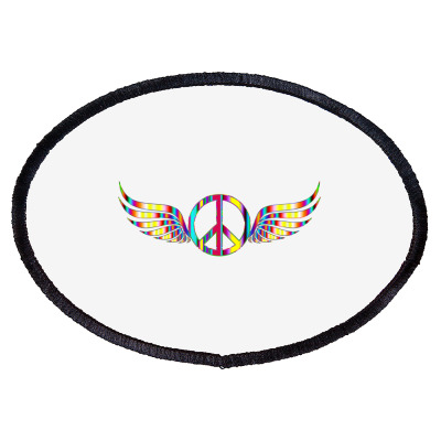 Vintage Peace And Love Old Fashion Colors T-shirts Oval Patch Designed By Arnaldo Da Silva Tagarro
