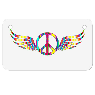 Vintage Peace And Love Old Fashion Colors T-shirts Motorcycle License Plate Designed By Arnaldo Da Silva Tagarro