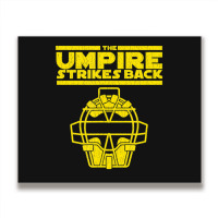 Mens The Umpire Strikes Back Baseball Metal Print Horizontal | Artistshot