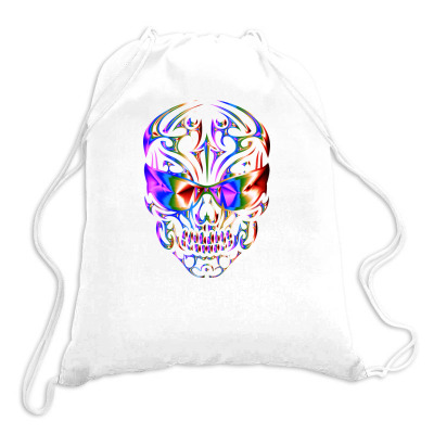 Vintage Skull Old Fashion Colors T-shirts Drawstring Bags Designed By Arnaldo Da Silva Tagarro
