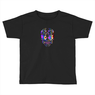 Vintage Skull Old Fashion Colors T-shirts Toddler T-shirt Designed By Arnaldo Da Silva Tagarro