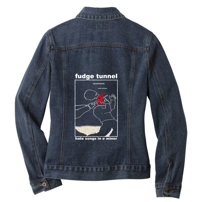 Fudge Tunnel - Decapitation Classic Old School Uk Sludge Noise Metal T Ladies Denim Jacket by JeanetteNeubauer | Artistshot