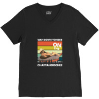 Vintage Way Down Yonder On The Chattahoochee Gift Men Women V-neck Tee | Artistshot