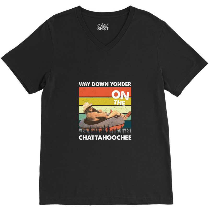 Vintage Way Down Yonder On The Chattahoochee Gift Men Women V-neck Tee | Artistshot