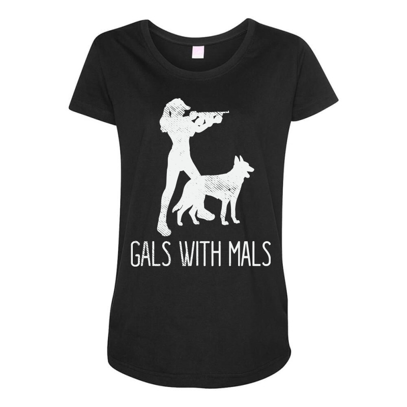 Gals With Mals Belgian Malinois Lover Pullover Hoodie Maternity Scoop Neck T-shirt by MleczynskiShae | Artistshot