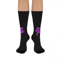 Pink Grateful Dancing Hippie Classic Rock Dead Bear Crew Socks | Artistshot