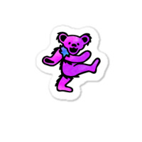 Pink Grateful Dancing Hippie Classic Rock Dead Bear Sticker | Artistshot