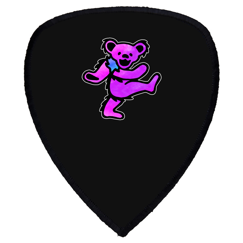 Pink Grateful Dancing Hippie Classic Rock Dead Bear Shield S Patch | Artistshot