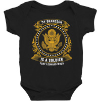 My Grandson Is A Soldier At Fort Leonard Wood Basic Training Premium T Baby Bodysuit | Artistshot