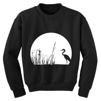 Heron In The Reeds Zen Mood Nature Lovers Youth Sweatshirt | Artistshot