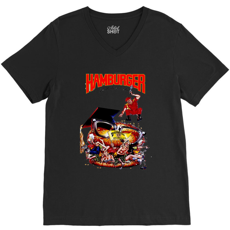 Hamburger The Motion Picture V-Neck Tee by JimenaBauer | Artistshot