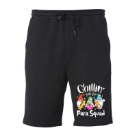 Paraprofessional Para Squad Chillin Gnomes Christmas Teacher Fleece Short | Artistshot