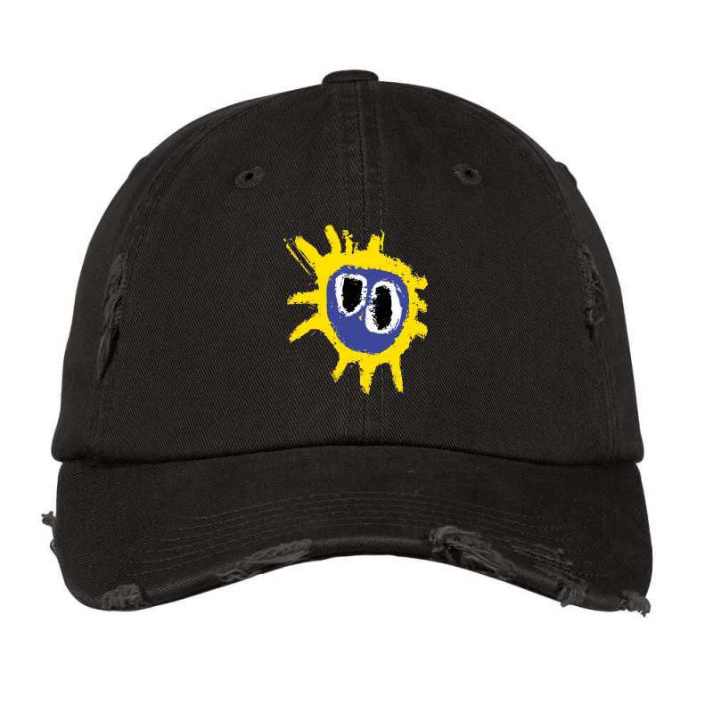 Screamadelica White Vintage Cap by AntonStokes | Artistshot