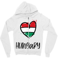 Hungary Heart Art Flag Cute Europe Minimal Hungarian Gift T Shirt Zipper Hoodie | Artistshot