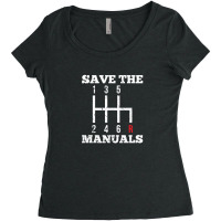 Save The Manuals Transmission Muscle Car Women's Triblend Scoop T-shirt | Artistshot