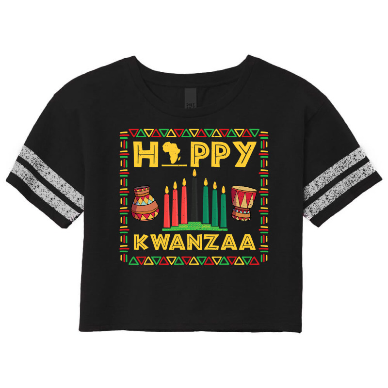 Happy Kwanzaa Kinara Candles Principles African American T Shirt Scorecard Crop Tee by MleczynskiShae | Artistshot