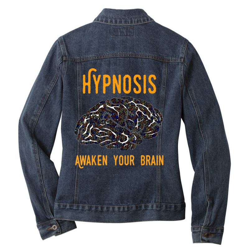 Hypnosis Awaken Your Brain Ladies Denim Jacket by cm-arts | Artistshot