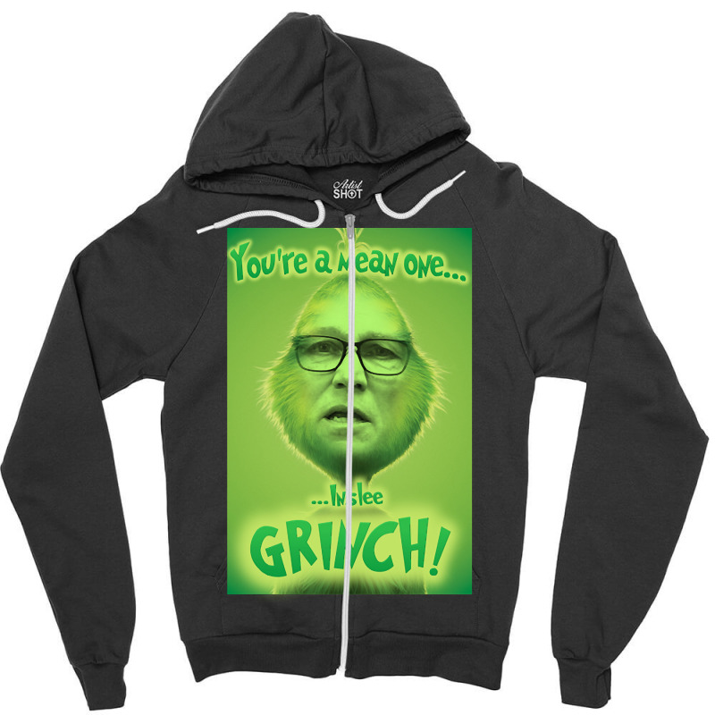 Inslee Grinch Zipper Hoodie by atereabag | Artistshot