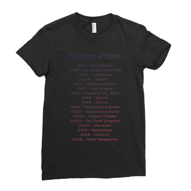 Cedar Point Timeline Ladies Fitted T-Shirt by cm-arts | Artistshot