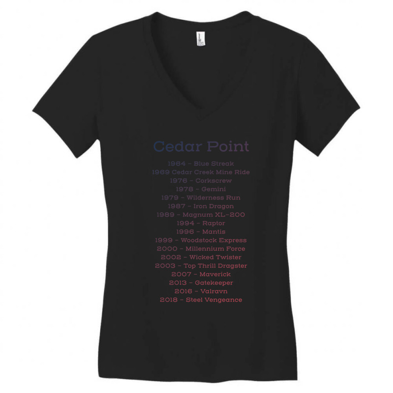 Cedar Point Timeline Women's V-Neck T-Shirt by cm-arts | Artistshot