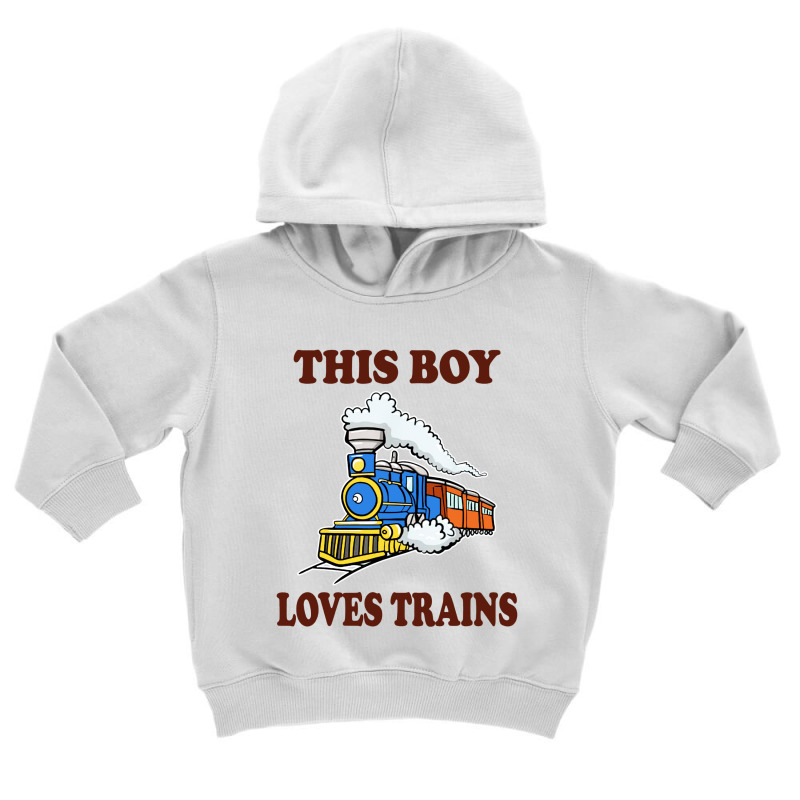 This Boy Loves Trains Gift Train Wagon Lover Toddler Hoodie by CRV | Artistshot