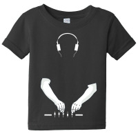 Dj Music Techno Party Drum Bass Rave Headphones Baby Tee | Artistshot