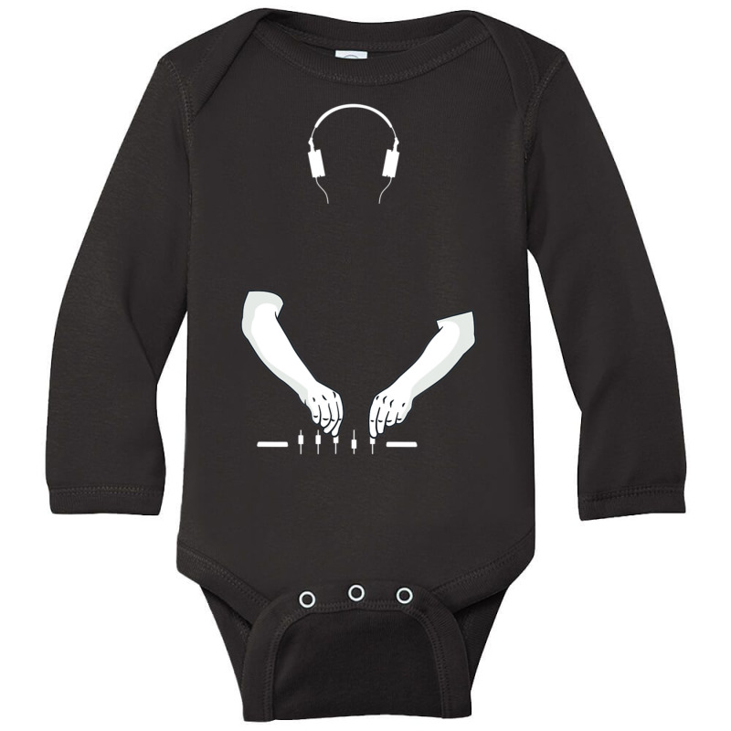 Dj Music Techno Party Drum Bass Rave Headphones Long Sleeve Baby Bodysuit by Kosdapen517 | Artistshot