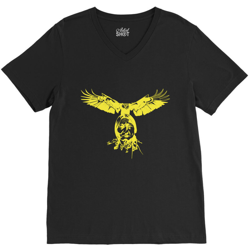 Bull Eagle, Bull Eagle Art, Bull Eagle Vintage, Bull Eagle Painting, B V-neck Tee | Artistshot