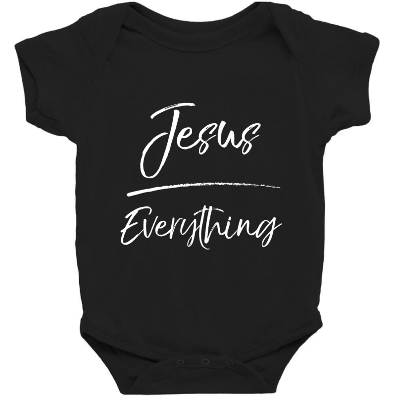 Jesus Over Everything Gift Cute Christian Quote-3pfag Baby Bodysuit by thangdinhsinhelf | Artistshot