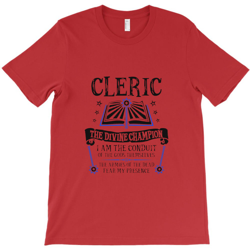 Cleric, The Divine Champion Dungeons & Dragons (black) T-Shirt by danukembar | Artistshot