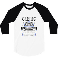 Cleric, The Divine Champion Dungeons & Dragons (black) 3/4 Sleeve Shirt | Artistshot