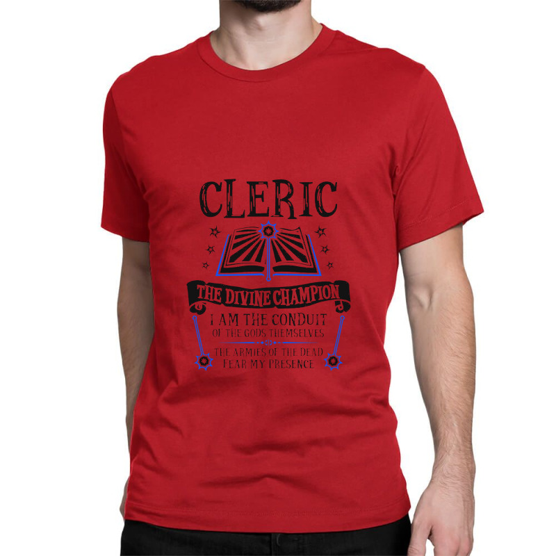 Cleric, The Divine Champion Dungeons & Dragons (black) Classic T-shirt by danukembar | Artistshot