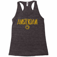 Amsterdam Drawing Of Sun Amber Print T Shirt Racerback Tank | Artistshot