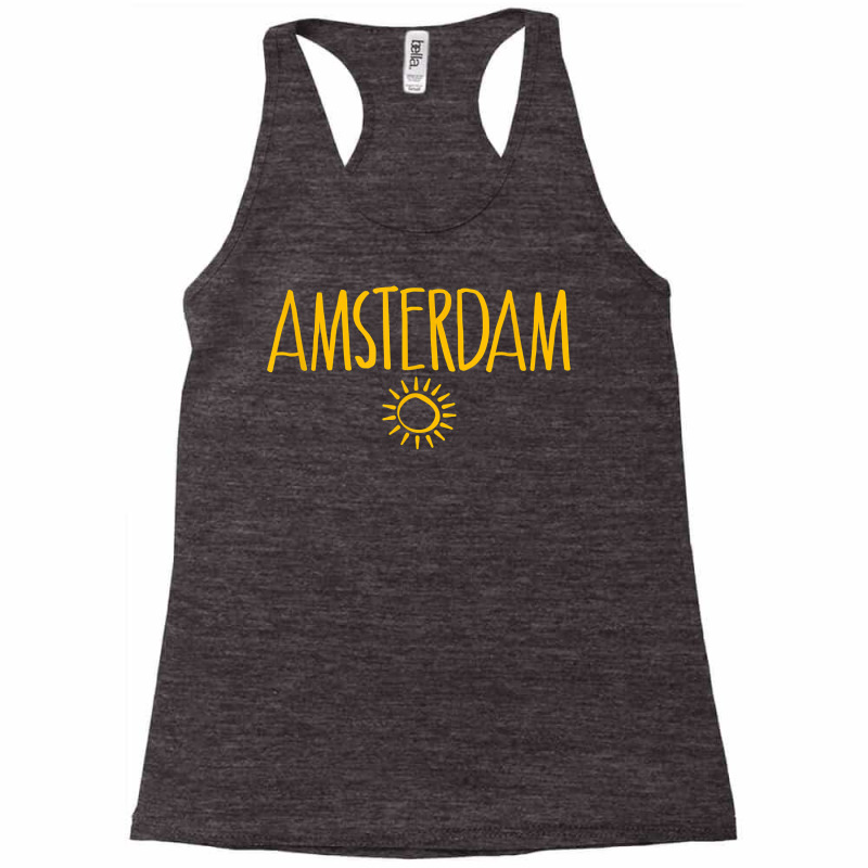 Amsterdam Drawing Of Sun Amber Print T Shirt Racerback Tank by cm-arts | Artistshot