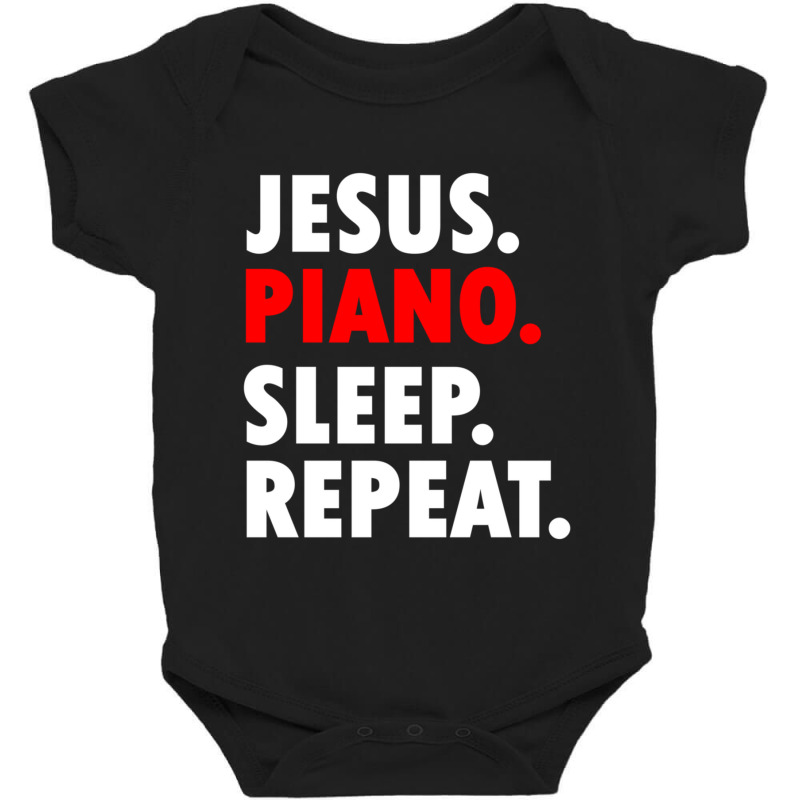 Jesus Piano Sleep Repeat Christian Music Baby Bodysuit by thangdinhsinhelf | Artistshot