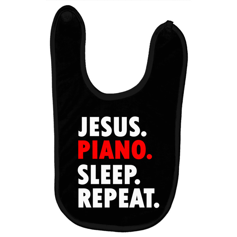 Jesus Piano Sleep Repeat Christian Music Baby Bibs by thangdinhsinhelf | Artistshot