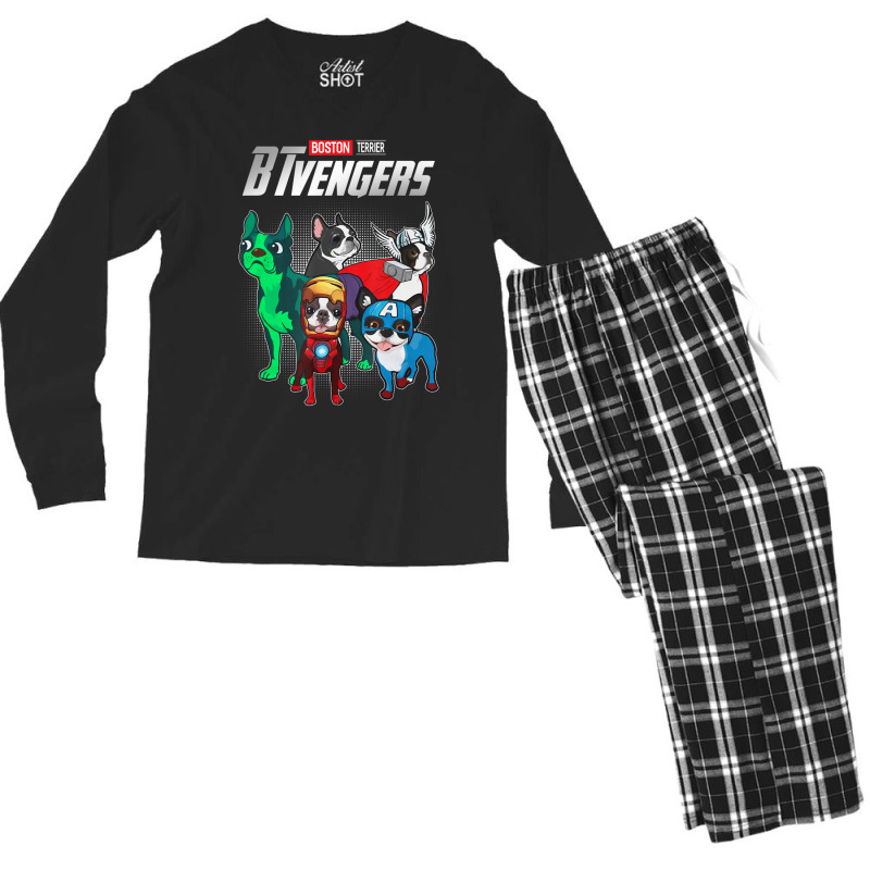 Btvengers Boston Terrier Dog Lover Men's Long Sleeve Pajama Set by Konlasa6638 | Artistshot